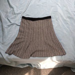 Ann Taylor LOFT Black and White Striped Skirt